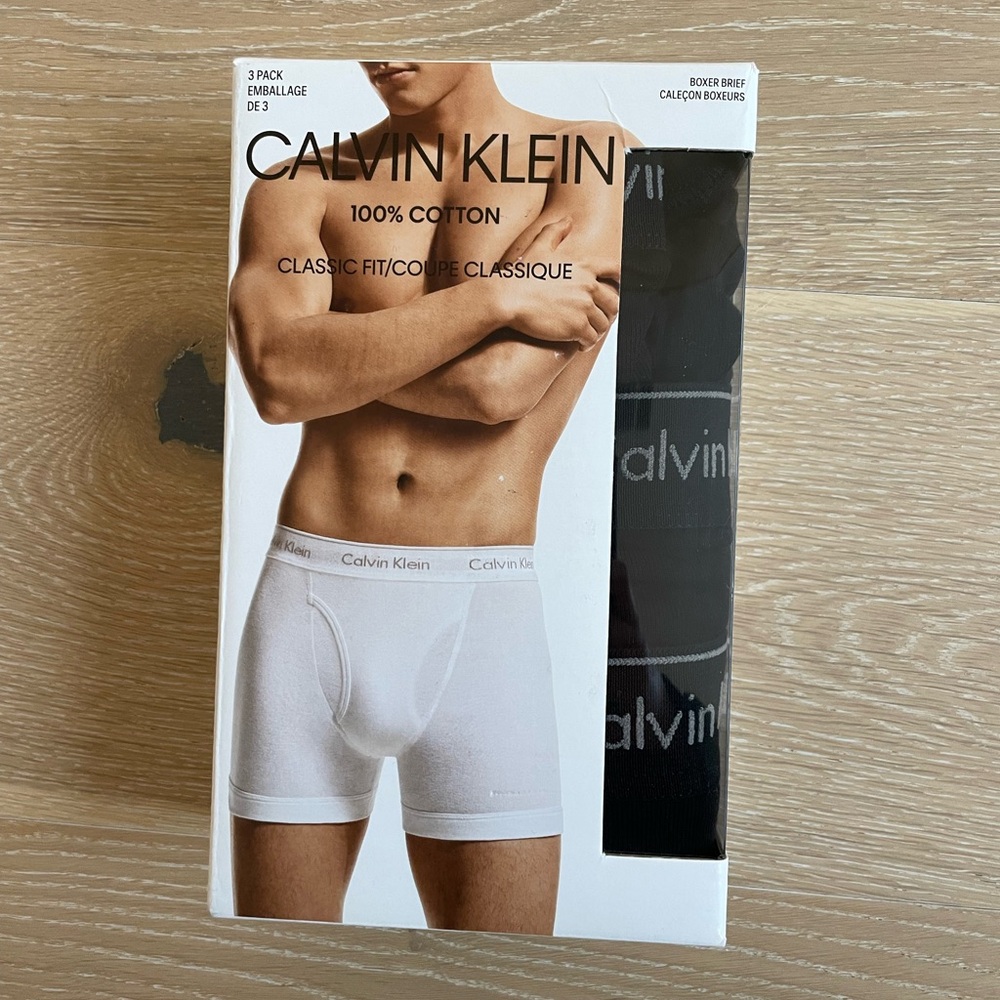 Calvin Klein 3-Pack Men’s Boxer Brief Underwear Black size XL